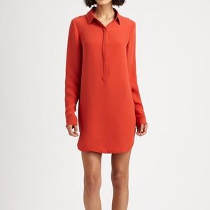 💗 Vince Silk Long Sleeve Shirt Dress ✨